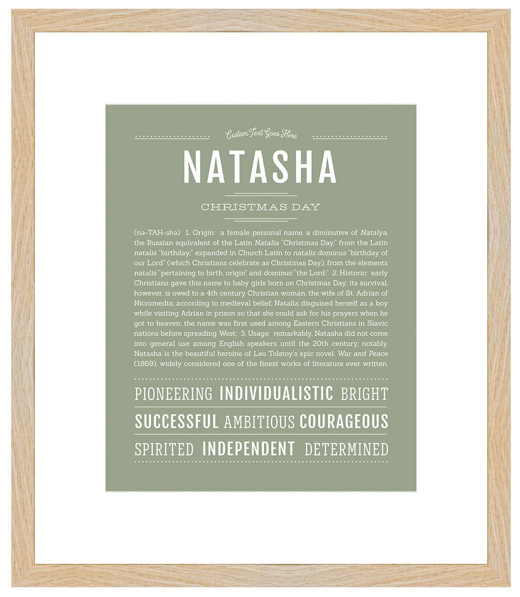 Natasha | Name Art Print