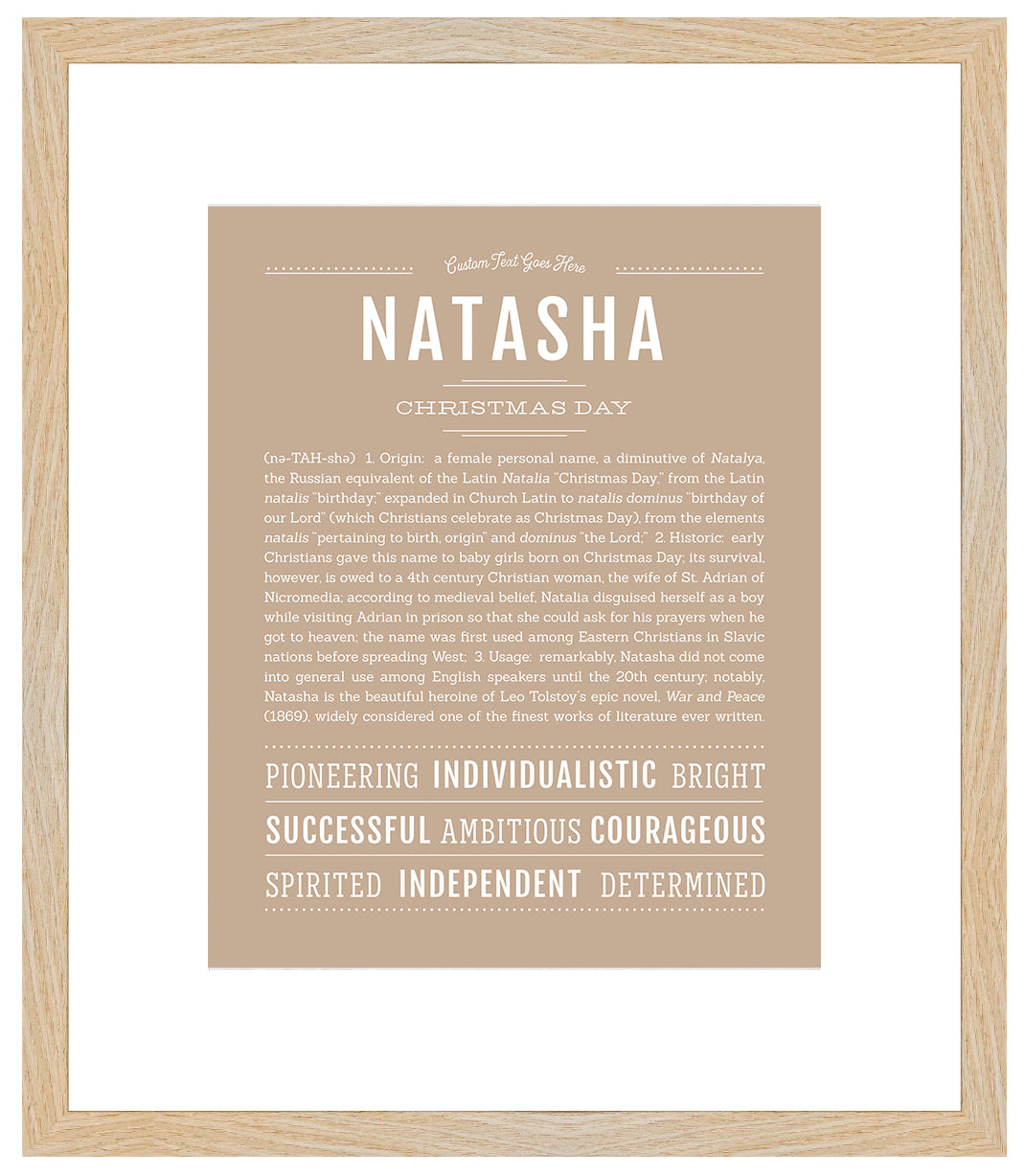 Natasha | Name Art Print