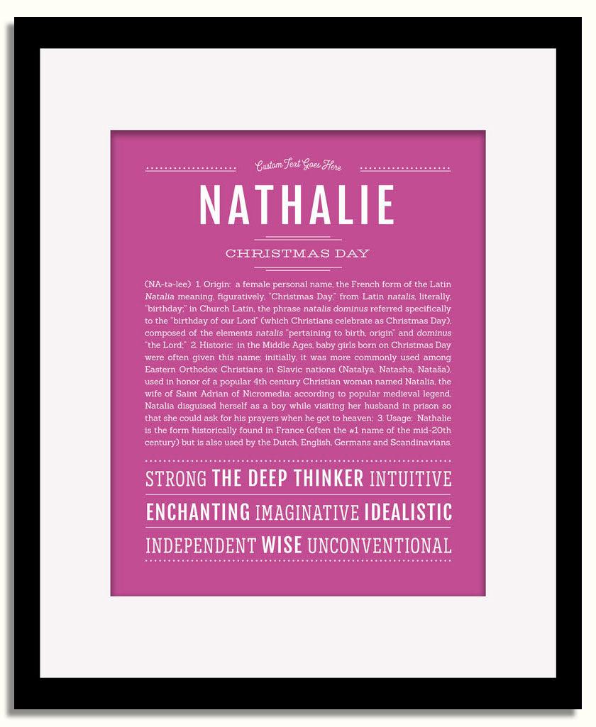 Frame Options | Dark Pink | Black Frame, Matted