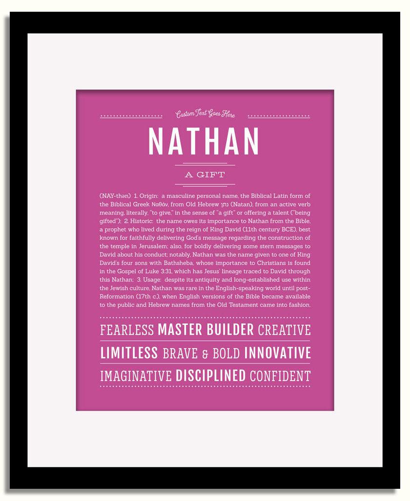 Frame Options | Dark Pink | Black Frame, Matted