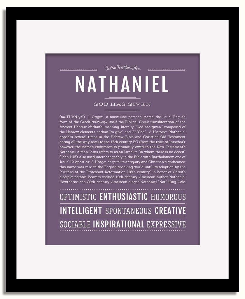 Frame Options | Deep Purple | Black Frame, Matted