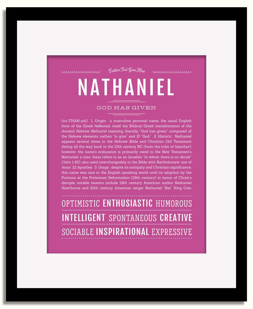 Frame Options | Dark Pink | Black Frame, Matted