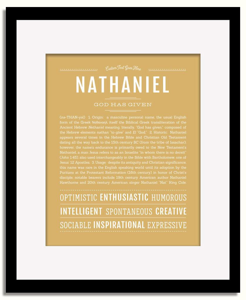 Frame Options | Matte Gold | Black Frame, Matted