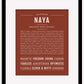 Naya | Name Art Print