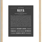 Naya | Name Art Print