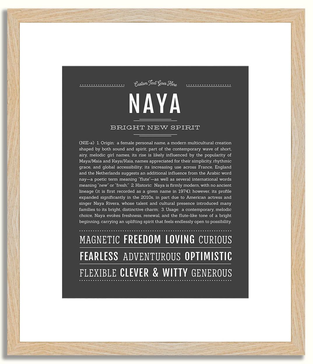 Naya | Name Art Print