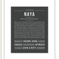 Naya | Name Art Print