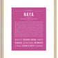 Naya | Name Art Print