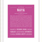 Naya | Name Art Print