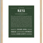 Naya | Name Art Print