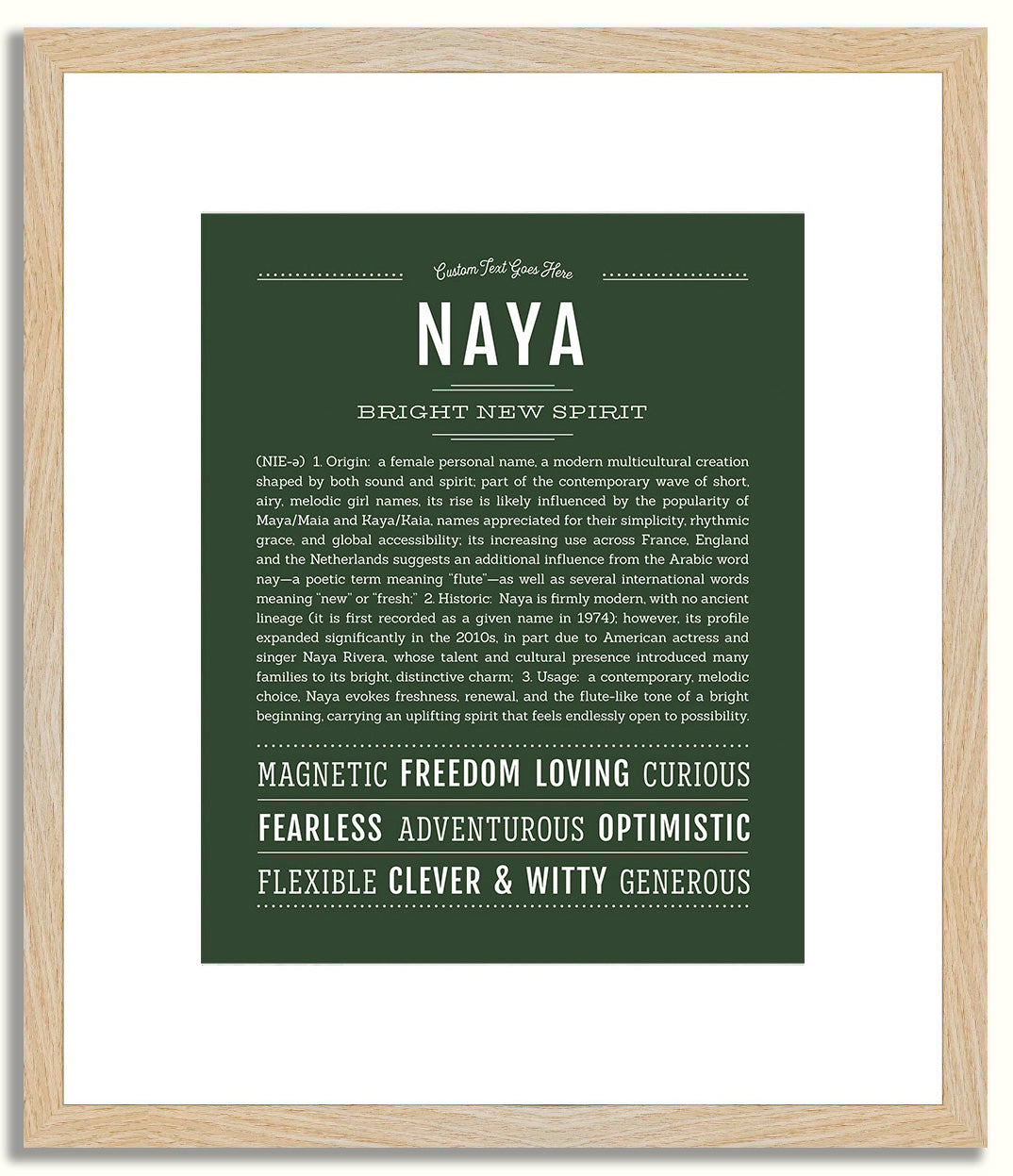 Naya | Name Art Print
