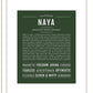 Naya | Name Art Print