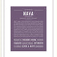 Naya | Name Art Print
