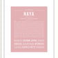 Naya | Name Art Print