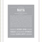 Naya | Name Art Print