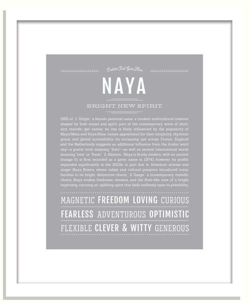 Naya | Name Art Print