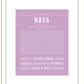 Naya | Name Art Print