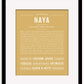 Naya | Name Art Print