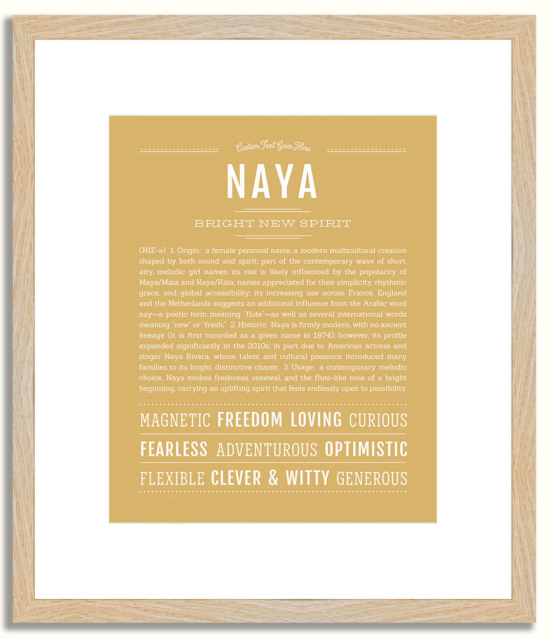 Naya | Name Art Print