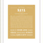 Naya | Name Art Print