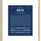 Naya | Name Art Print