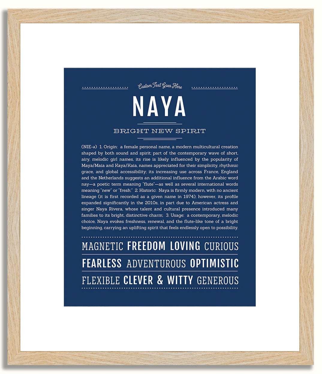 Naya | Name Art Print