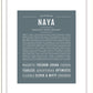 Naya | Name Art Print