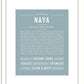 Naya | Name Art Print