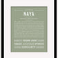 Naya | Name Art Print