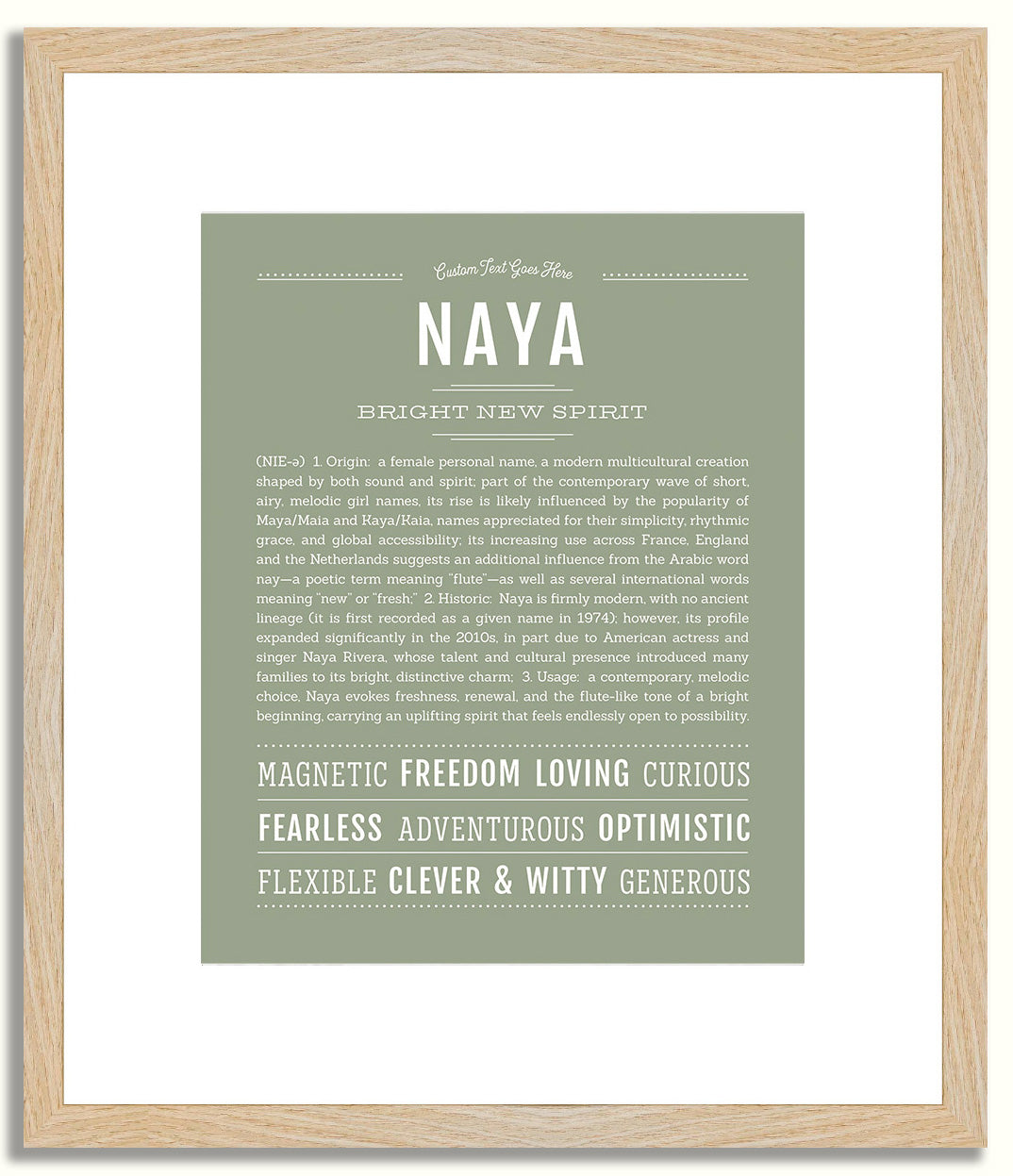 Naya | Name Art Print