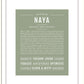 Naya | Name Art Print