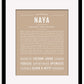 Naya | Name Art Print