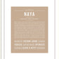 Naya | Name Art Print