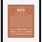 Naya | Name Art Print