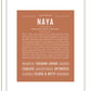 Naya | Name Art Print