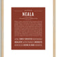 Neala | Name Art Print