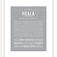 Neala | Name Art Print