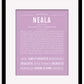 Neala | Name Art Print