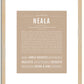 Neala | Name Art Print