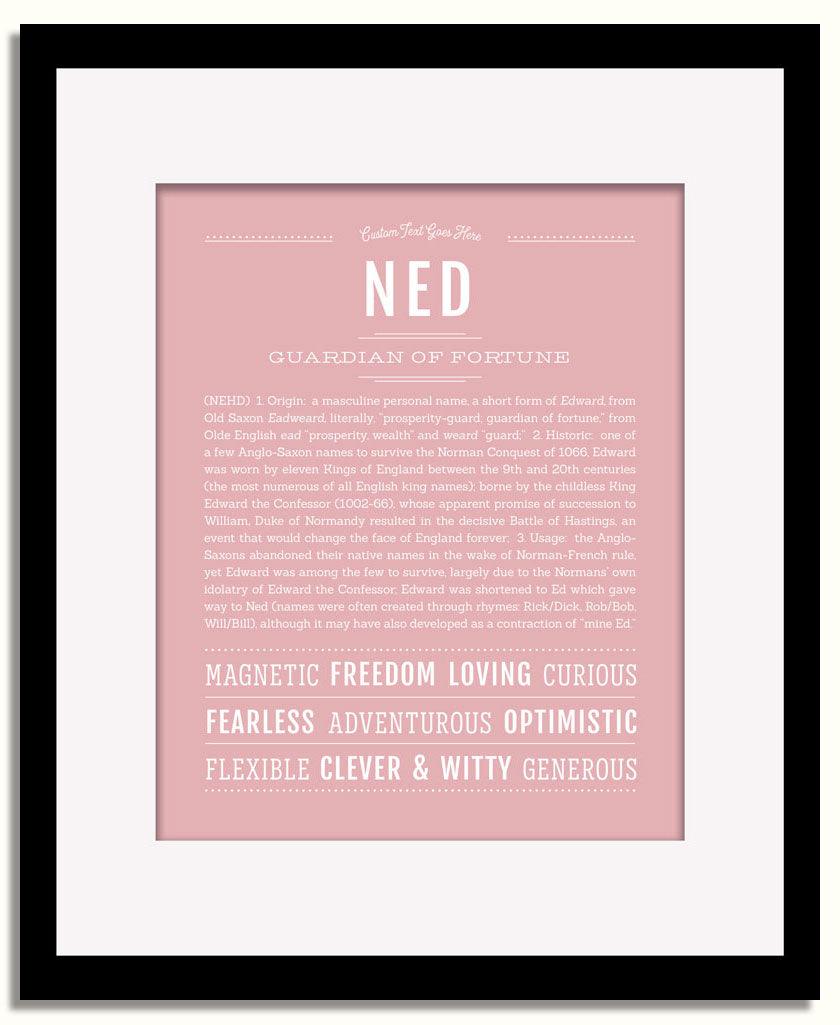 Frame Options | Dusty Rose | Black Frame, Matted