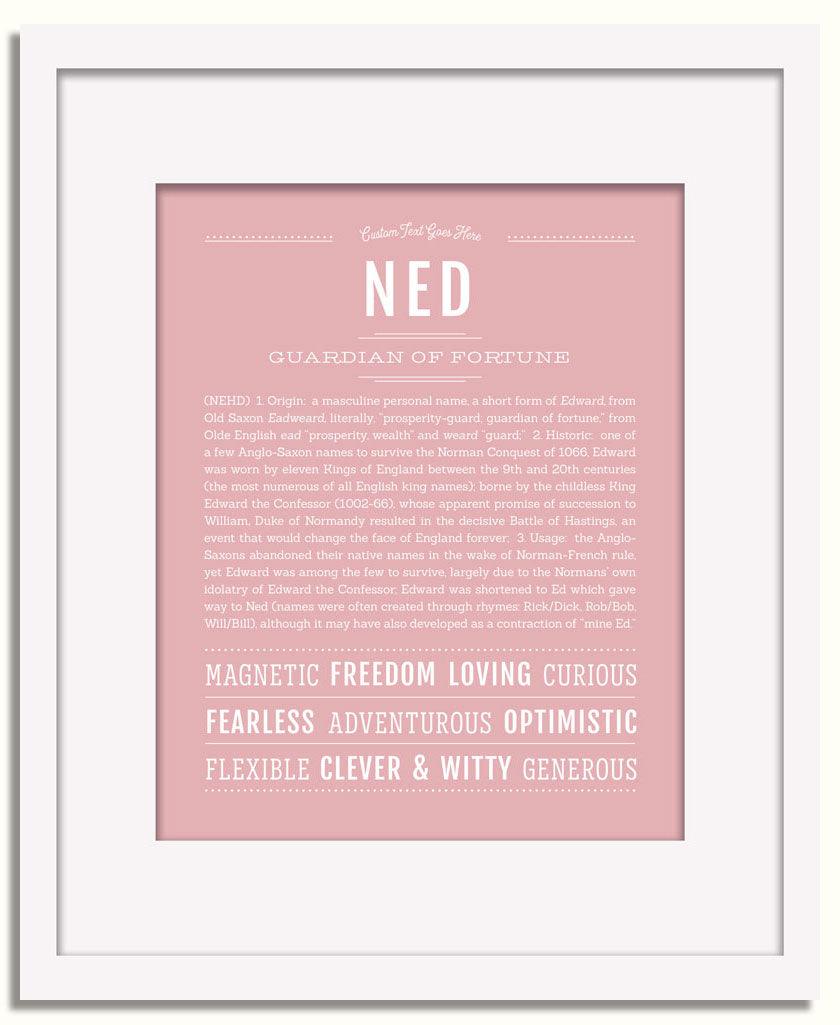 Frame Options | Dusty Rose | White Frame, Matted