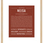 Neisa | Name Art Print