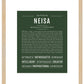 Neisa | Name Art Print