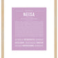 Neisa | Name Art Print