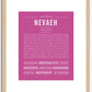 Nevaeh | Name Art Print