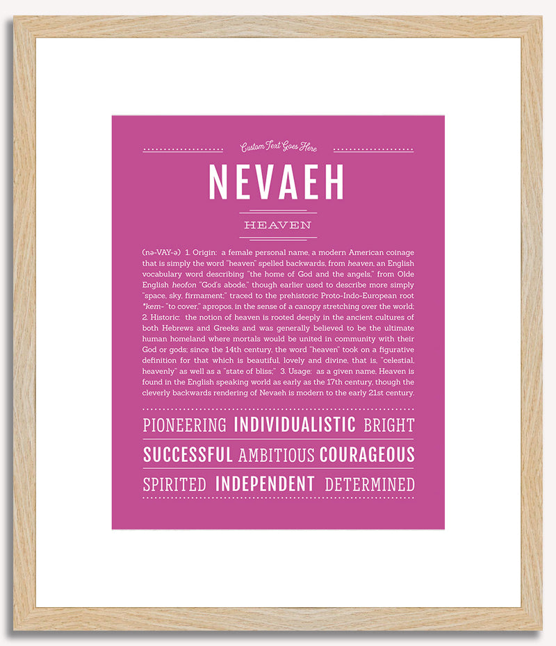 Nevaeh | Name Art Print