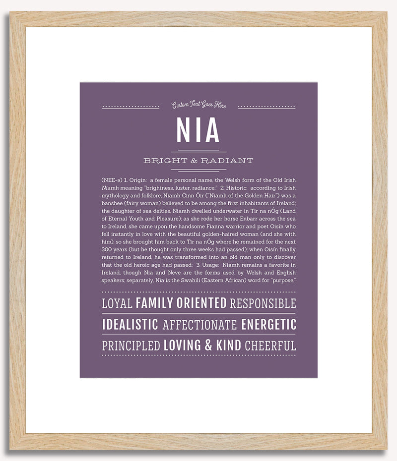 Nia | Name Art Print