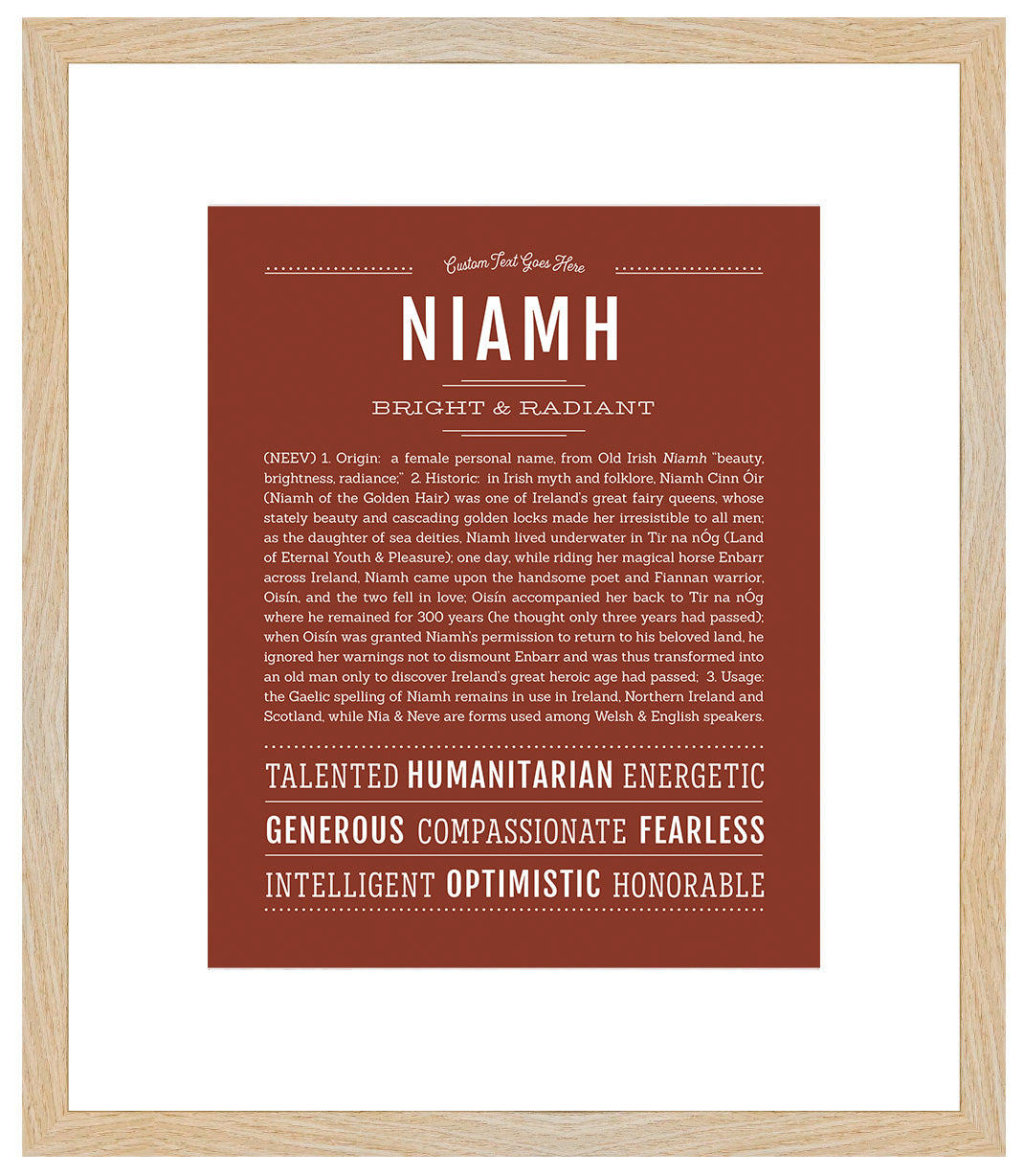 Niamh | Name Art Print