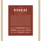 Nicholas | Name Art Print