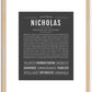 Nicholas | Name Art Print